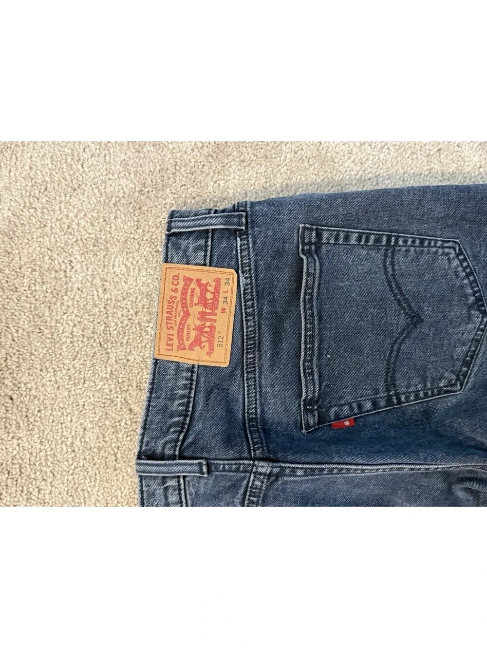 Levi’s 512 Slim Taper Jeans Men’s W34 L34 Gray Wash Stretch Denim Pants